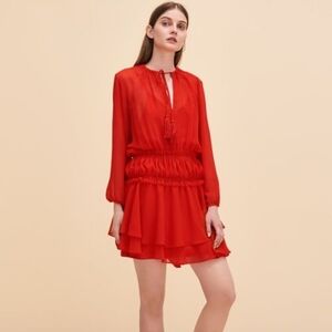 MAJE Waisted satin dress Size 2